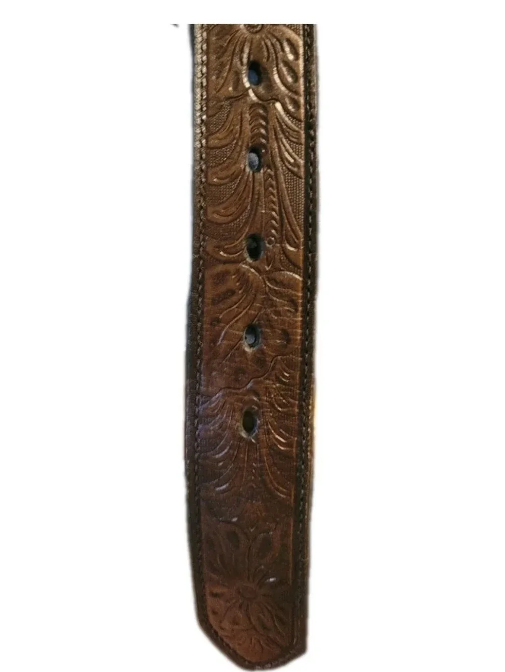 Two Western Leather Belts Embossed Men's Size 32 Cowboy Rodeo NWOT ARIAT & F&L